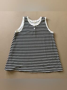 Vintage 80s Reference Point By Dray striped Relaxed Fit henley tank top